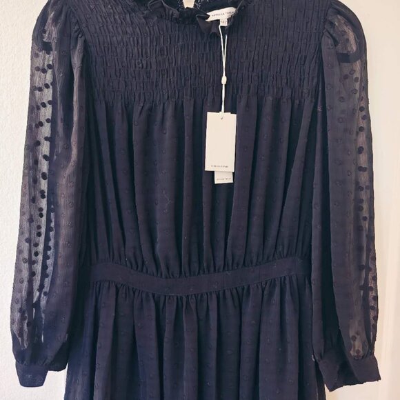 NWT Rebecca Taylor Clip-Dot Shirt Dress SPRING SUMMER VACATION - Picture 6 of 7